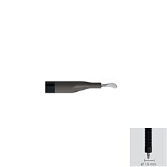 Elettrodo laparoscopico con isolamento in ceramica a spatola, 330mm, stelo Ø 4mm, base Ø 16mm