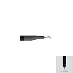 Elettrodo laparoscopico con isolamento in ceramica a spatola, 330mm, stelo Ø 4mm, base Ø 12mm
