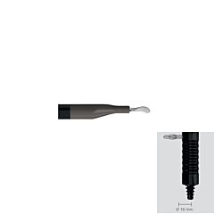 Elettrodo laparoscopico con isolamento in ceramica a spatola, 330mm, stelo Ø 4mm (con connettore universale per aspirazione/irrigazione)