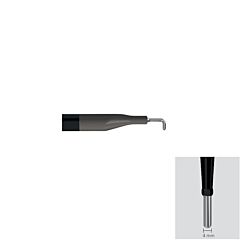 Elettrodo laparoscopico con isolamento in ceramica gancio a L, 330mm, stelo Ø 4mm