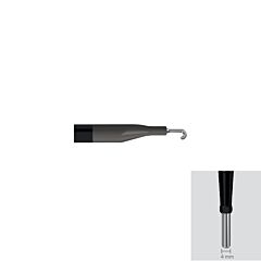 Elettrodo laparoscopico con isolamento in ceramica gancio a J, 330mm, stelo Ø 4mm