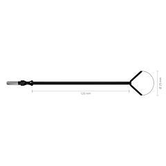 Elettrodo monopolare ad ansa a filo, Ø 25x120mm, stelo Ø 4mm