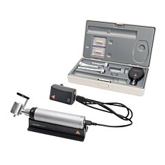 HEINE TESTINA APERTA G100 LED + OFTALMOSCOPIO BETA 200 LED con USB manico ricaricabile
